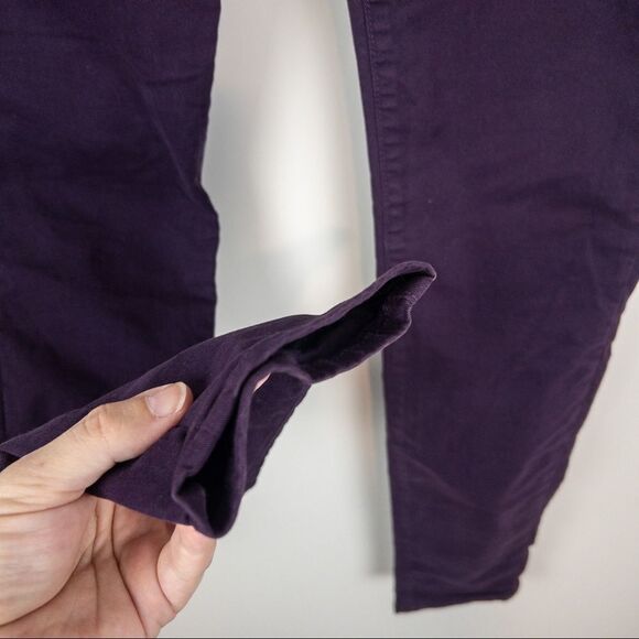 J Brand Womens Skinny Leg Jeans Aubergine Size 24 Purple Stretch Low Rise - Picture 11 of 11